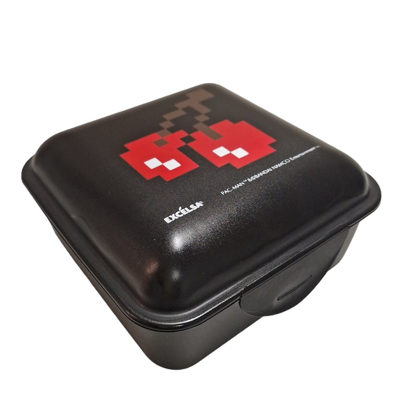 Excelsa Pac-man contenitore Portapranzo Lunchbox, Polipropilene nero/rosso, 13x13 cm cod.65292